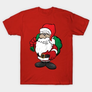 Santa Claus Cartoon Illustration T-Shirt